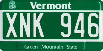 VT license plate XNK946