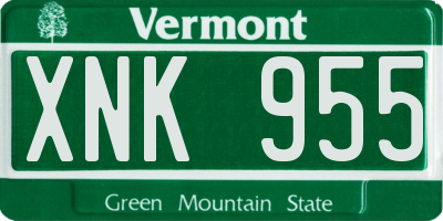 VT license plate XNK955