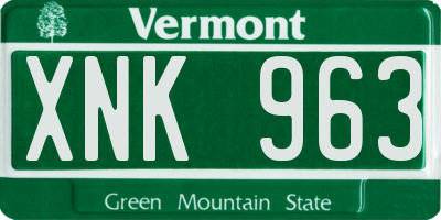 VT license plate XNK963