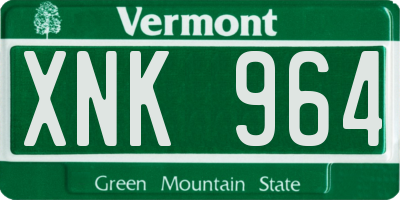 VT license plate XNK964