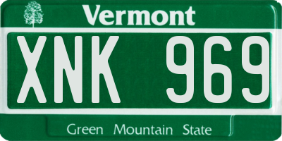 VT license plate XNK969