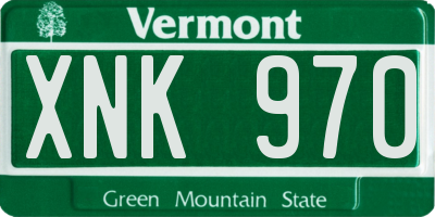 VT license plate XNK970