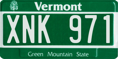 VT license plate XNK971