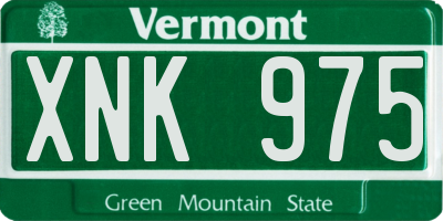 VT license plate XNK975