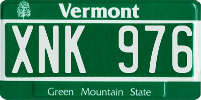 VT license plate XNK976