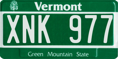 VT license plate XNK977