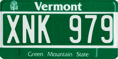 VT license plate XNK979