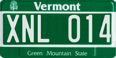 VT license plate XNL014