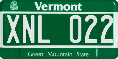 VT license plate XNL022