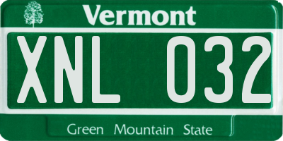VT license plate XNL032