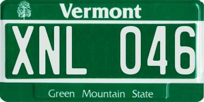 VT license plate XNL046