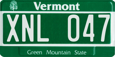 VT license plate XNL047