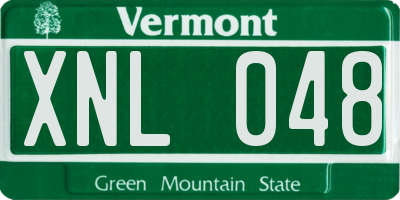 VT license plate XNL048