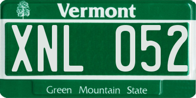 VT license plate XNL052
