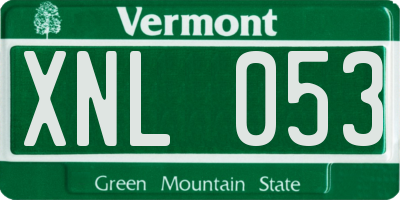 VT license plate XNL053