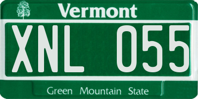 VT license plate XNL055
