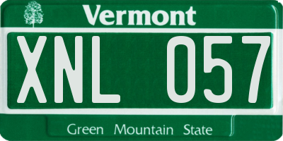 VT license plate XNL057