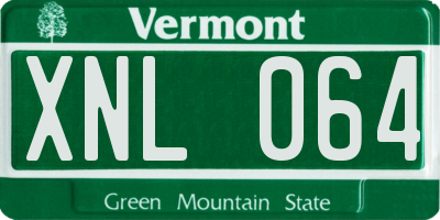 VT license plate XNL064
