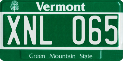 VT license plate XNL065