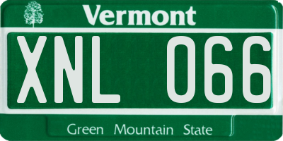 VT license plate XNL066