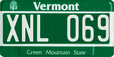 VT license plate XNL069
