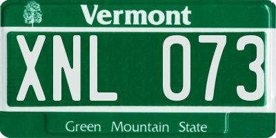 VT license plate XNL073