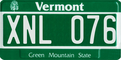 VT license plate XNL076