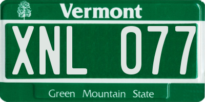 VT license plate XNL077