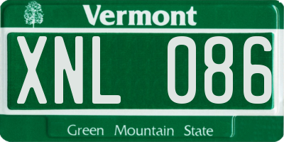 VT license plate XNL086