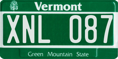VT license plate XNL087
