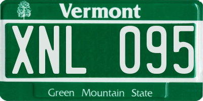 VT license plate XNL095