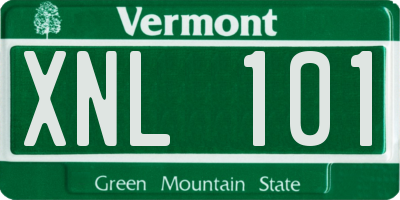 VT license plate XNL101