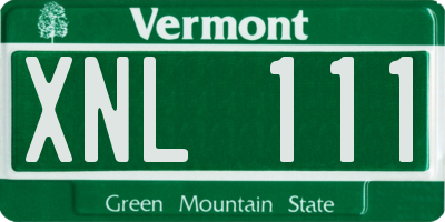 VT license plate XNL111