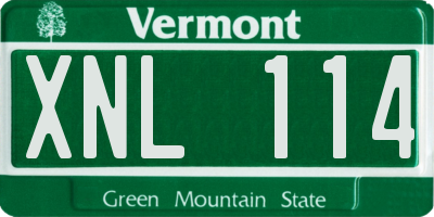 VT license plate XNL114