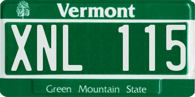 VT license plate XNL115