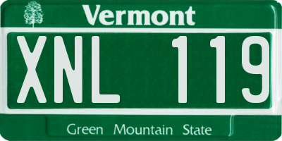 VT license plate XNL119