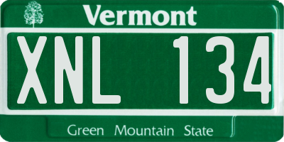 VT license plate XNL134