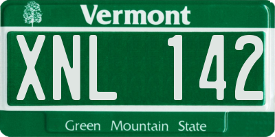 VT license plate XNL142