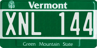 VT license plate XNL144