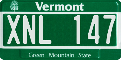 VT license plate XNL147