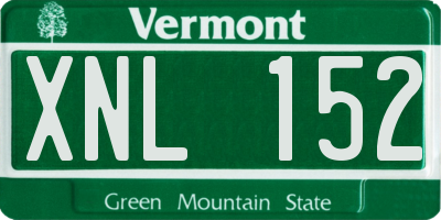 VT license plate XNL152