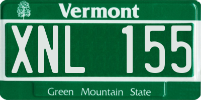 VT license plate XNL155