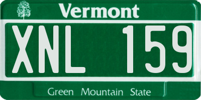 VT license plate XNL159