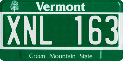 VT license plate XNL163