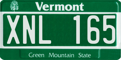 VT license plate XNL165