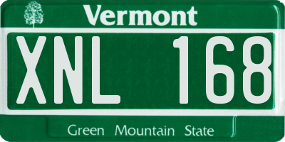 VT license plate XNL168