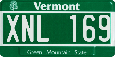 VT license plate XNL169