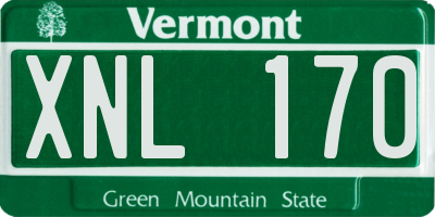 VT license plate XNL170