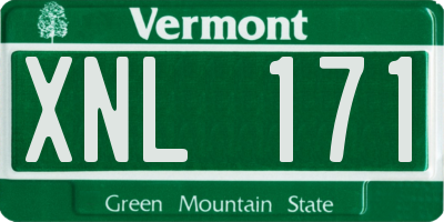 VT license plate XNL171