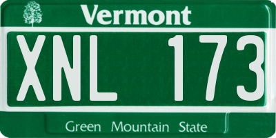 VT license plate XNL173
